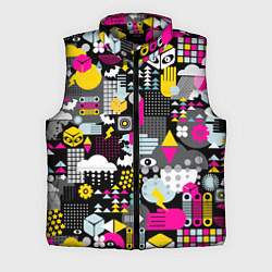 Мужской жилет Цветной абстрактный паттерн, цвет: 3D-светло-серый