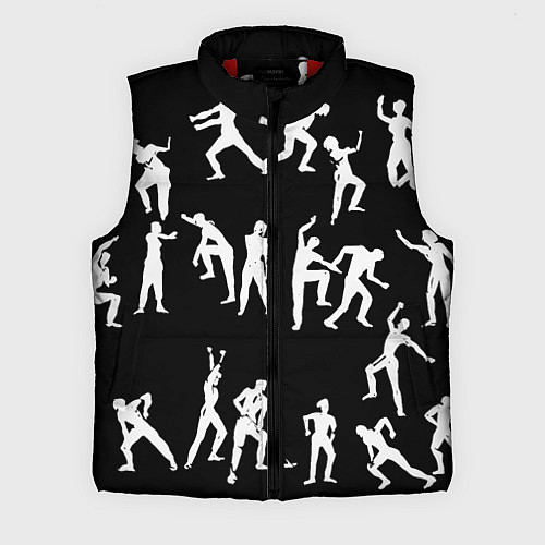 Мужской жилет Silhouettes of moving people / 3D-Красный – фото 1