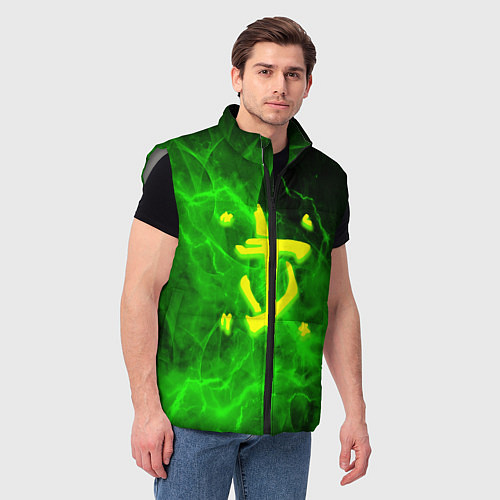 Мужской жилет Doom storm green / 3D-Светло-серый – фото 3