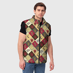 Мужской жилет Лого домов Игра престолов паттерн, цвет: 3D-черный — фото 2