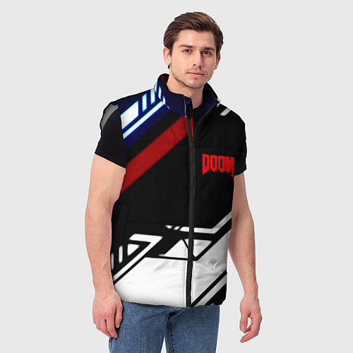 Мужской жилет Doom steel geometry / 3D-Светло-серый – фото 3