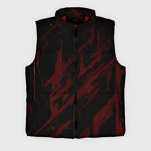 Мужской жилет Красные точки на чёрном фоне / 3D-Красный – фото 1