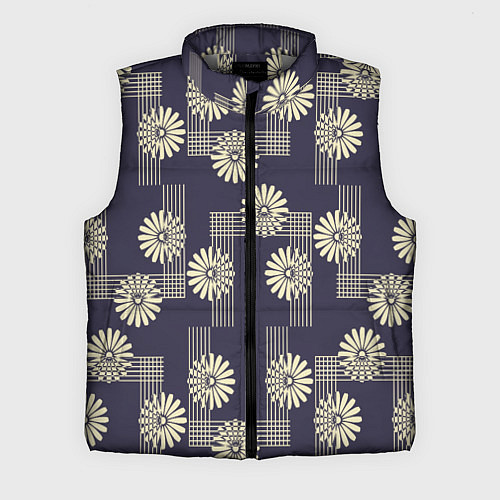Мужской жилет Цветочный геометрический узор / 3D-Светло-серый – фото 1
