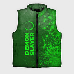 Мужской жилет Demon Slayer - green gradient по-вертикали