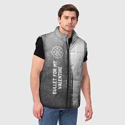 Мужской жилет Bullet For My Valentine - grey gradient по-вертика, цвет: 3D-черный — фото 2
