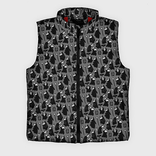 Мужской жилет Чумной доктор - паттерн / 3D-Красный – фото 1