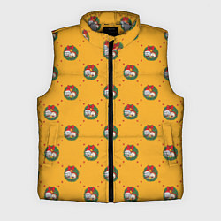 Мужской жилет Рик и Морти Новый год паттерн, цвет: 3D-светло-серый