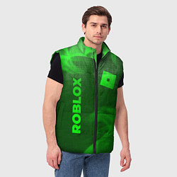 Мужской жилет Roblox - green gradient вертикально, цвет: 3D-черный — фото 2