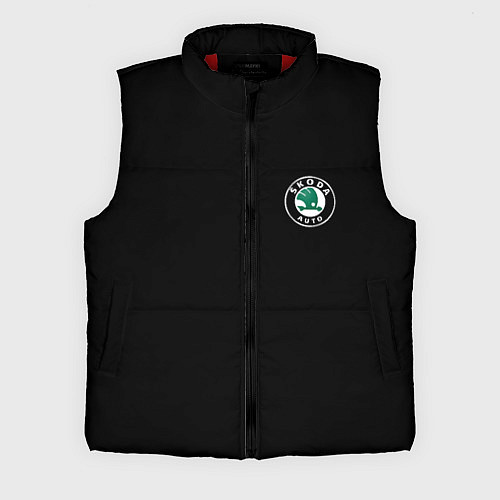 Мужской жилет Skoda logo auto / 3D-Красный – фото 1