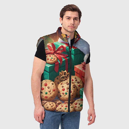 Мужской жилет Рождественские подарки / 3D-Светло-серый – фото 3