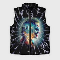 Мужской жилет Джокер в мегаполисе - осколки, цвет: 3D-черный