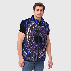 Мужской жилет Оптический стиль узор, цвет: 3D-черный — фото 2