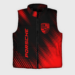 Мужской жилет Porsche - red gradient вертикально, цвет: 3D-черный