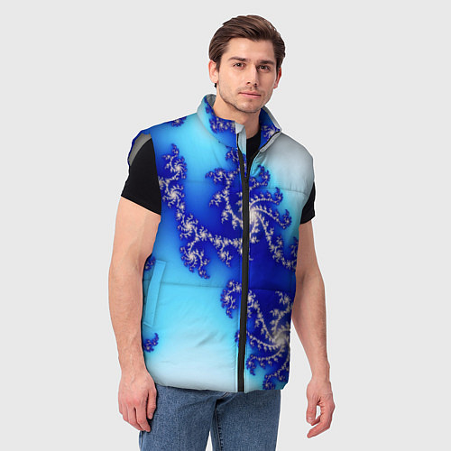 Мужской жилет Психоделика холодный узоры / 3D-Светло-серый – фото 3
