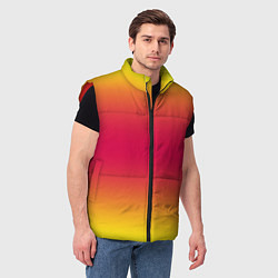 Мужской жилет Персиковый градинет, цвет: 3D-красный — фото 2
