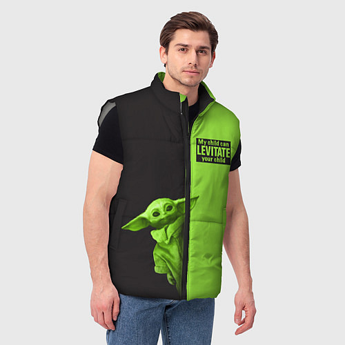Мужской жилет Child Grogu / 3D-Светло-серый – фото 3