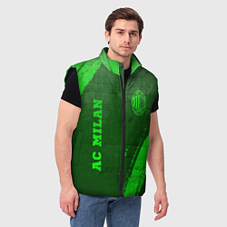 Мужской жилет AC Milan - green gradient вертикально, цвет: 3D-черный — фото 2