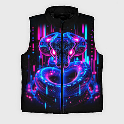 Мужской жилет Cyberpunk неоновая синяя змея
