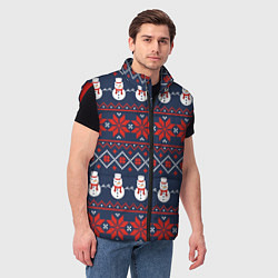 Мужской жилет Christmas Background, цвет: 3D-красный — фото 2