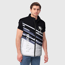 Мужской жилет Portal line geometry, цвет: 3D-черный — фото 2