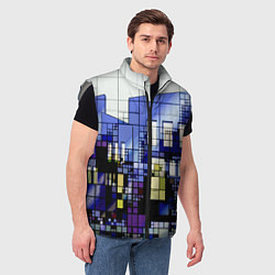 Мужской жилет Городской пейзаж, цвет: 3D-светло-серый — фото 2