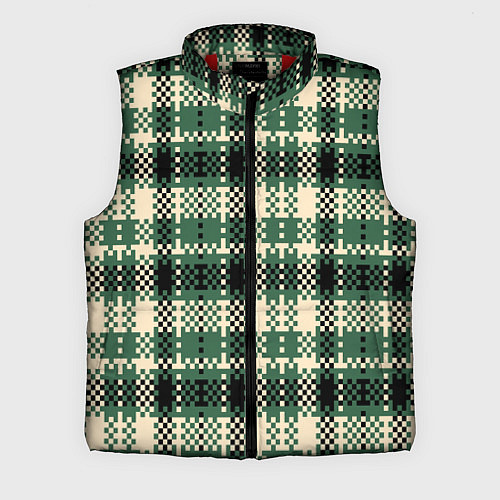 Мужской жилет Полосатый пиксель / 3D-Красный – фото 1