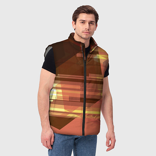 Мужской жилет Оттенки заката / 3D-Светло-серый – фото 3
