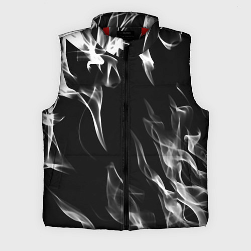Мужской жилет Белые языки пламени текстура / 3D-Красный – фото 1