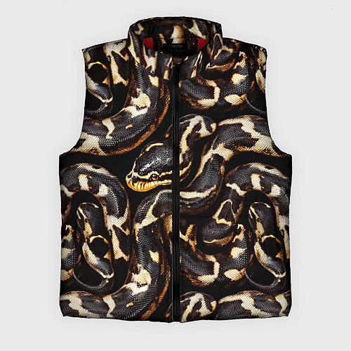 Мужской жилет Змея черно-белая / 3D-Красный – фото 1