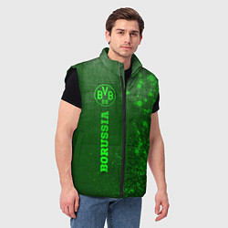 Мужской жилет Borussia - green gradient по-вертикали, цвет: 3D-черный — фото 2