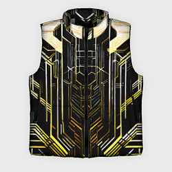 Мужской жилет Gold lines on a black background, цвет: 3D-светло-серый