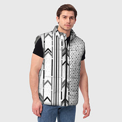 Мужской жилет Закулисье чёрно-белое, цвет: 3D-светло-серый — фото 2