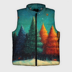 Мужской жилет Разноцветные елочки, цвет: 3D-светло-серый