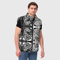 Мужской жилет Драконы инь и янь с узорами, цвет: 3D-светло-серый — фото 2