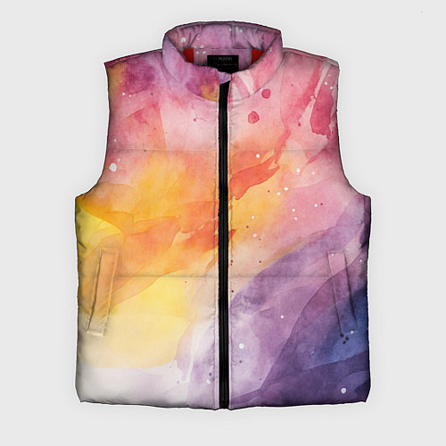 Мужской жилет Краски акварели / 3D-Красный – фото 1