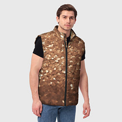 Мужской жилет Золотые частицы, цвет: 3D-черный — фото 2