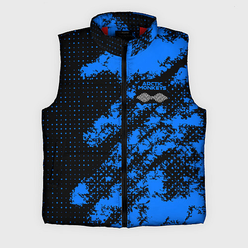 Мужской жилет Arctic Monkeys - Синий камуфляж / 3D-Красный – фото 1