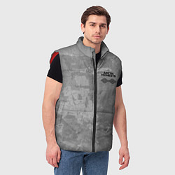 Мужской жилет Arctic Monkeys - серый бетон, цвет: 3D-красный — фото 2