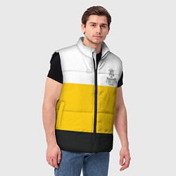 Мужской жилет Без труда не вытащишь и рыбку - с флагом черная на, цвет: 3D-черный — фото 2