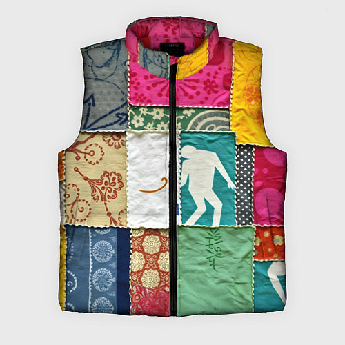 Мужской жилет Пэчворк с человечком / 3D-Красный – фото 1