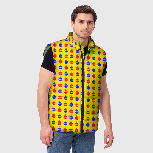 Мужской жилет Яркие шары / 3D-Светло-серый – фото 3