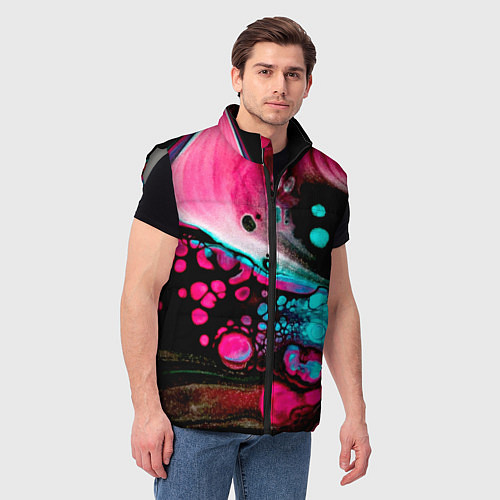 Мужской жилет Краски градиента / 3D-Светло-серый – фото 3