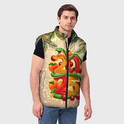 Мужской жилет Веселая змея 2025, цвет: 3D-светло-серый — фото 2
