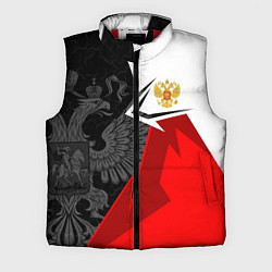 Мужской жилет Герб России - красно-белый, цвет: 3D-красный