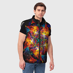 Мужской жилет Оптический дым текстура, цвет: 3D-светло-серый — фото 2