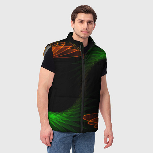 Мужской жилет Оптический дым текстура / 3D-Светло-серый – фото 3