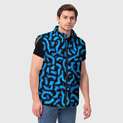 Мужской жилет Синее граффити, цвет: 3D-светло-серый — фото 2