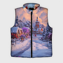 Мужской жилет Тропинка к новому году, цвет: 3D-красный