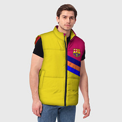 Мужской жилет Барселона фк клуб геометрия, цвет: 3D-красный — фото 2