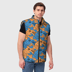 Мужской жилет Графическая фантазия, цвет: 3D-светло-серый — фото 2